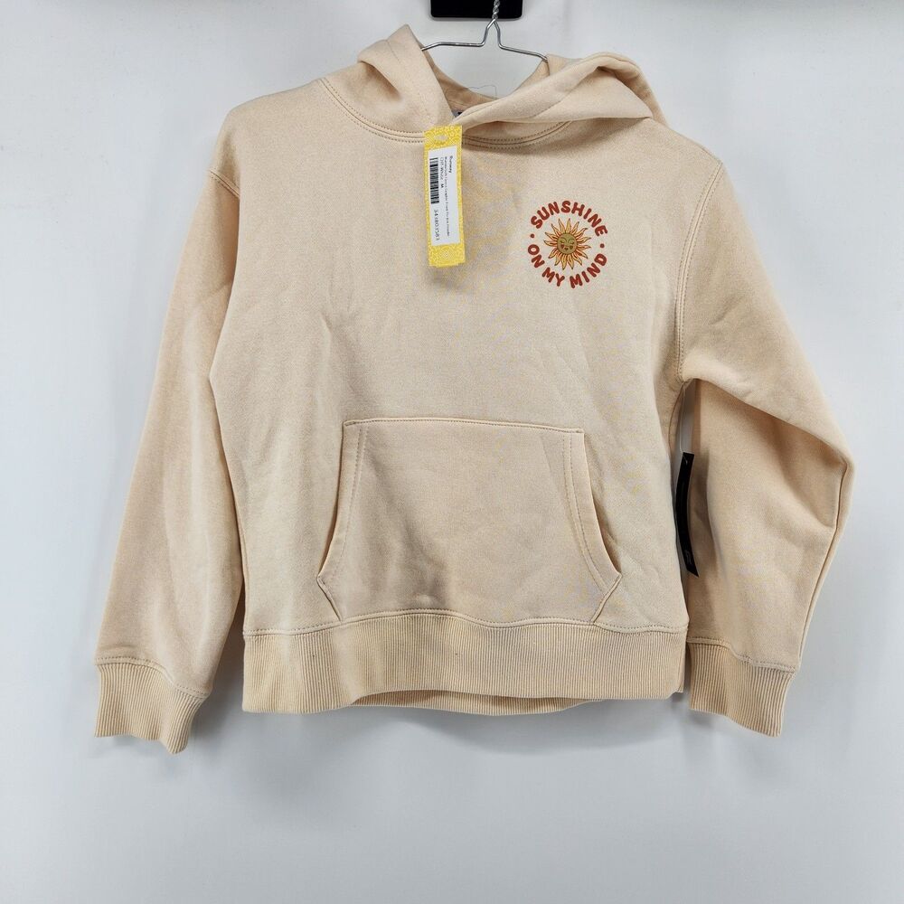 Runway‎ Girl's Girl Off White Medium Wandersoft Fleece Graphic Hoodie NWT